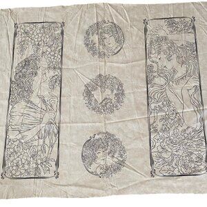 All NoveauF abric Panel By Kathy Hall Andover Fabrics Cream Cotton Sewing Crafts